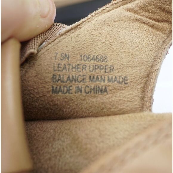 Array Tan Leather Chunky Slingback Fisherman Sandals - Picture 9 of 9